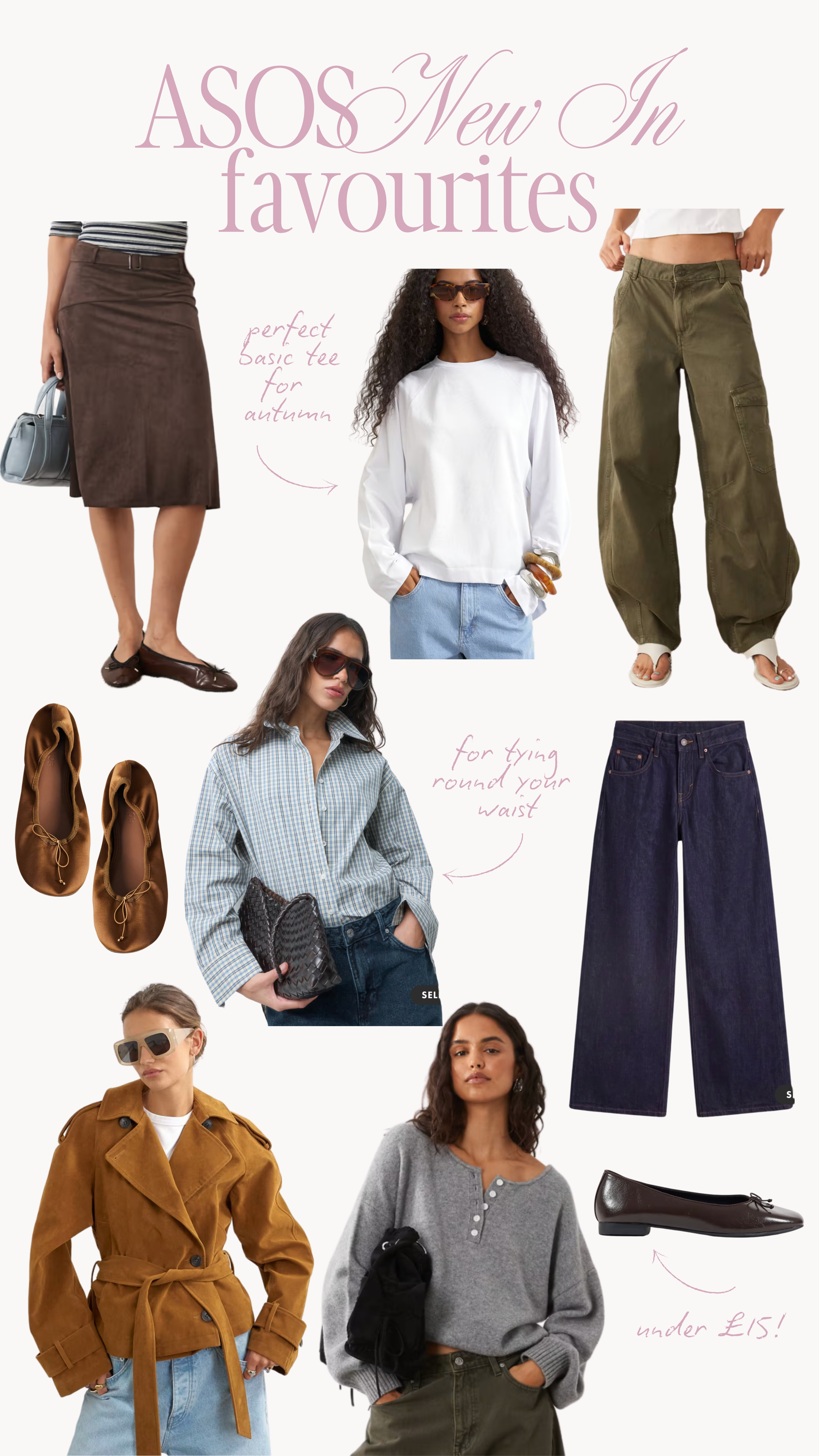 ASOS new in faves 🩵

autumn outfit, cargo trousers, barrel leg jeans, dark wash jeans, check shirt, henley top, knitwear, ballet flats, midi skirt, long sleeve t shirt, basic t shirt, autumn basics, autumn capsule wardrobe 

 #LTKuk #LTKautumn #LTKjeans