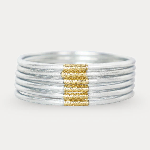 Silver Lumine All Weather Bangles® (Set of 6) | BuDhaGirl