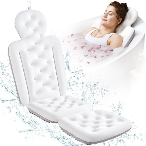 Full Body Bath Pillow for Bathtub, Thick Bathtub Cushion with Laundry Bag, Luxury Tub Pillow for ... | Amazon (US)