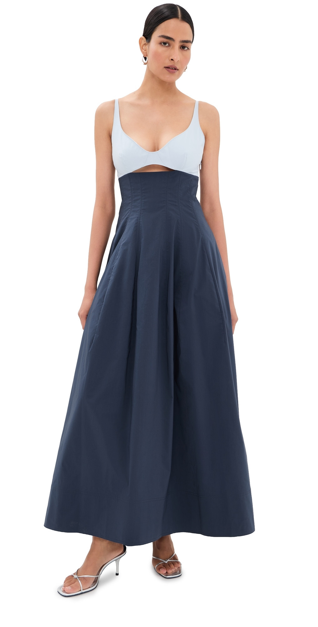 SIMKHAI Maddy Cotton Dress Midnight Periwinkle/Sky Multi 2 | Shopbop
