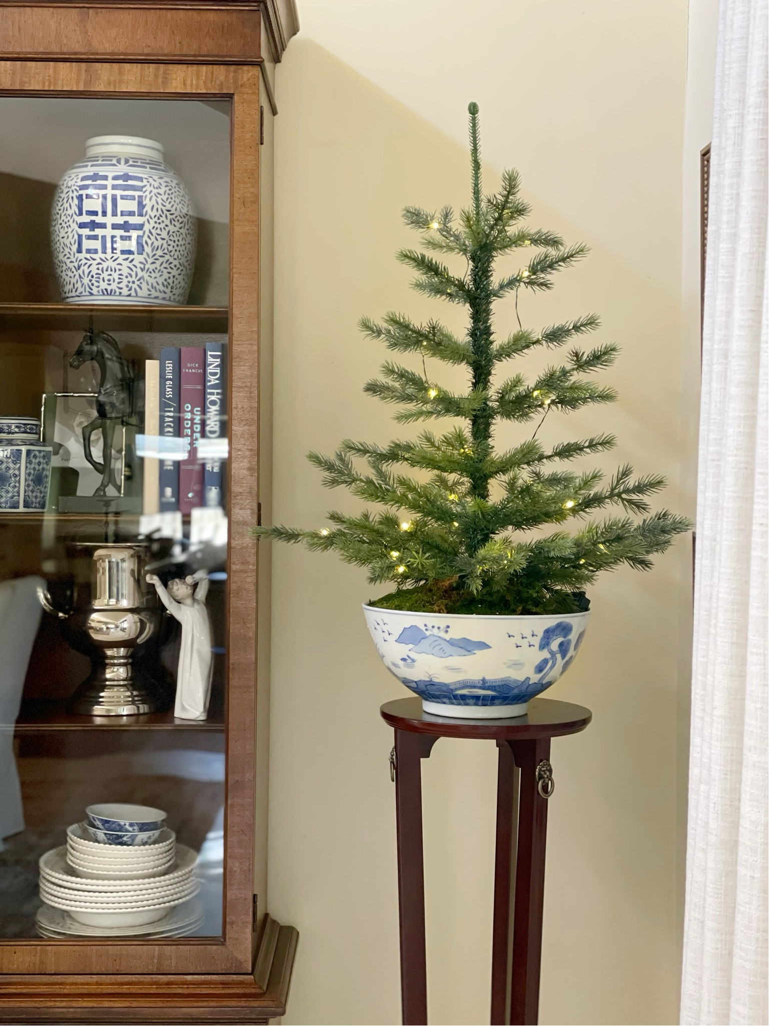 Tabletop Christmas Tree. Christmas Decor. Blue & White. Chinoiserie. Prelit Christmas Tree. Traditional Home. Classic Home.

#LTKfindsunder50 #LTKSeasonal #LTKhome