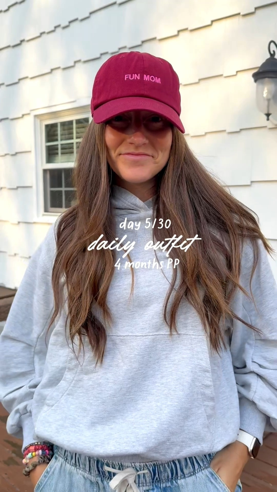 Day 5/30 of my daily outfits!!! 4 months postpartum 

Wearing size small in pants & sweatshirt
Wearing the size in sneakers 

#LTKSaleAlert #LTKootd #LTKmomlife