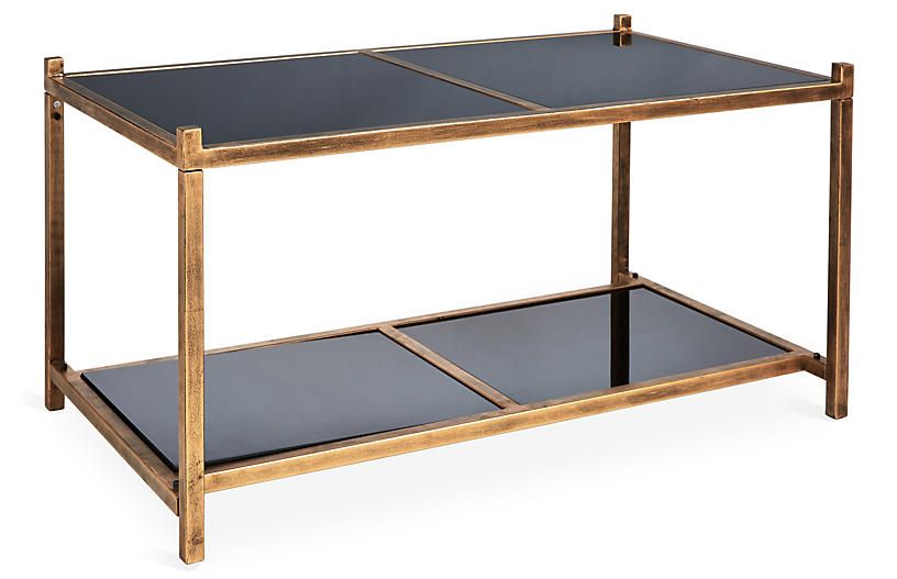 Luton Tiered Coffee Table, Brass | One Kings Lane