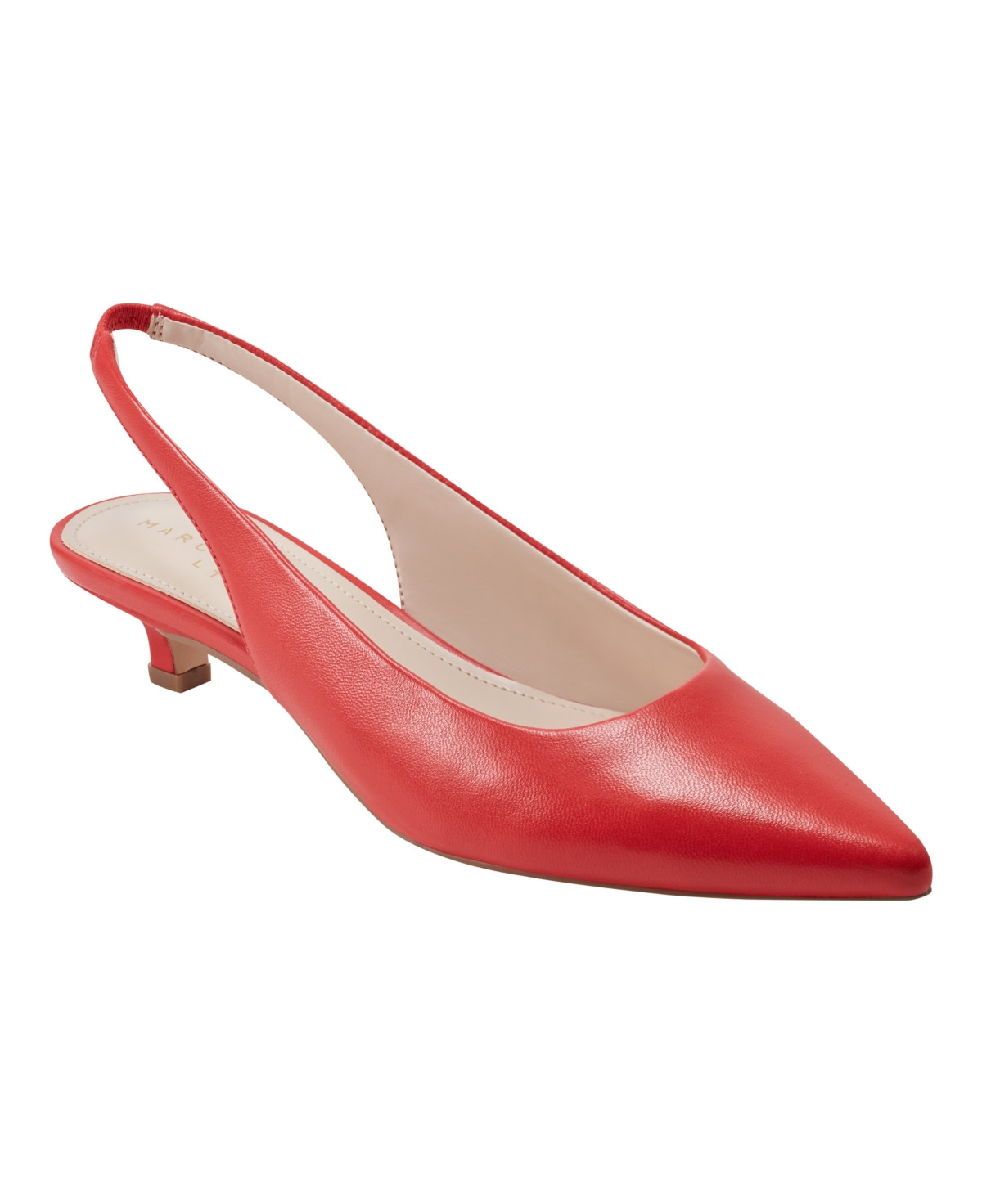 Marc Fisher Ltd Women's Posey Pointy Toe Dress Slingback Pumps - Red Leather | Macy's