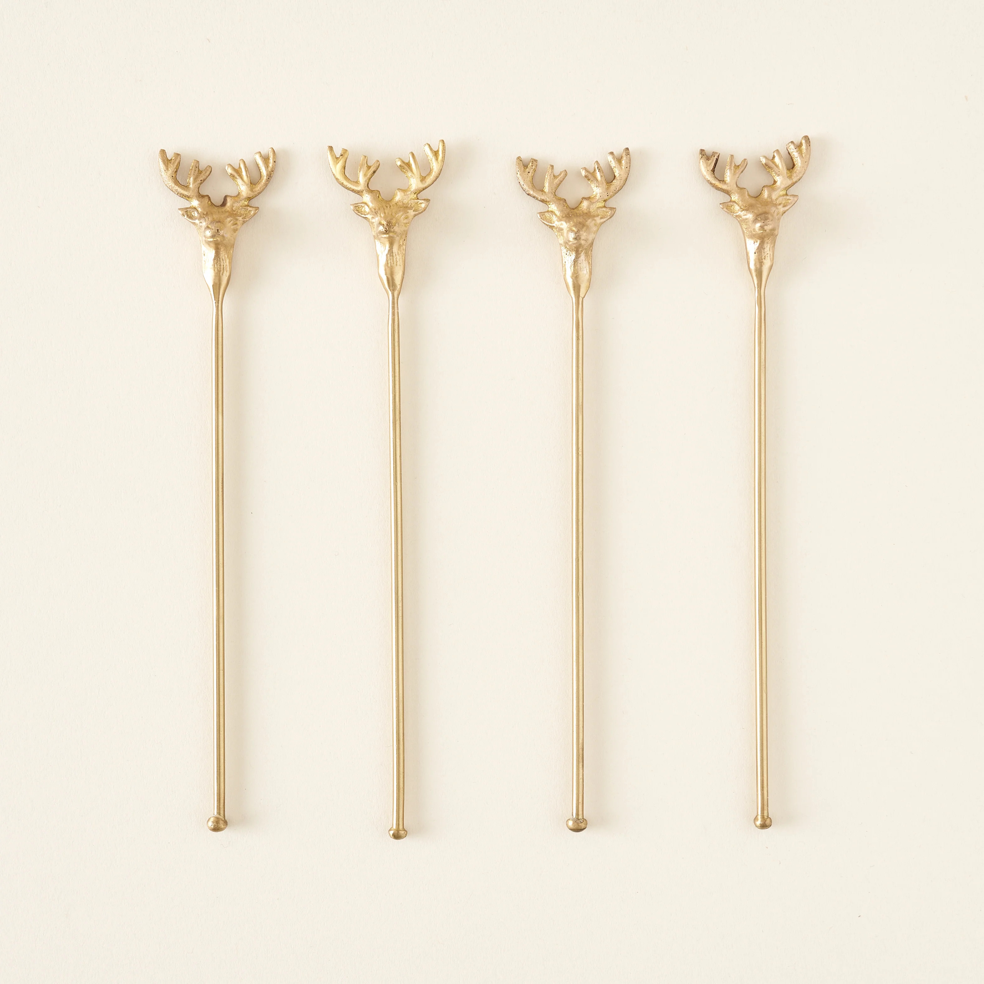 Brass Deer Stirrers, Set | Kate Marker Home