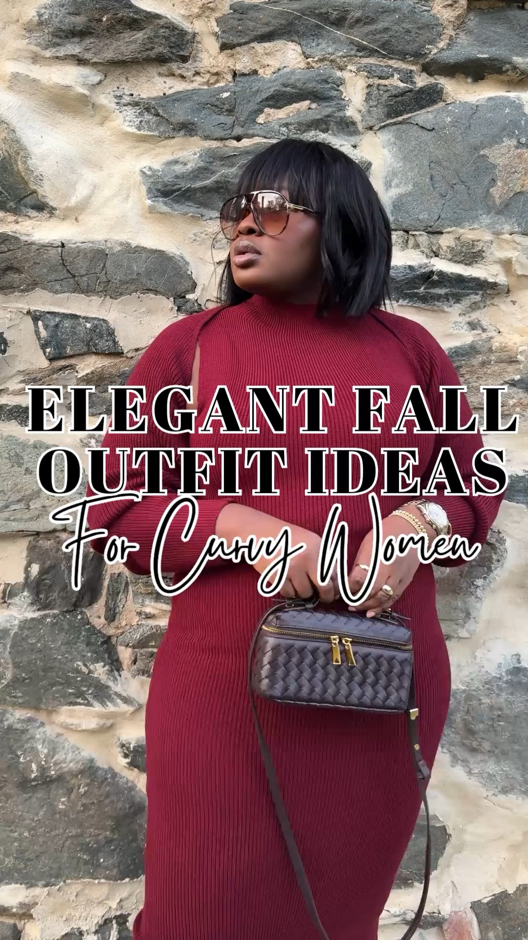 Rich colors can make a fall outfit feel special, and burgundy is such a beautiful choice for cooler days. Pair a knit midi dress with statement boots and a compact crossbody bag for an outfit that feels stylish without being overly complicated. burgundy sweater dress, plus size fall outfits, fall dress outfit ideas, burgundy midi dress, knee-high boots outfit, printed boots outfit, curvy fall fashion, fall date night outfit, elegant fall outfits, holiday outfit inspiration. @amazonfindsandfashion @Walmart @ASOS
