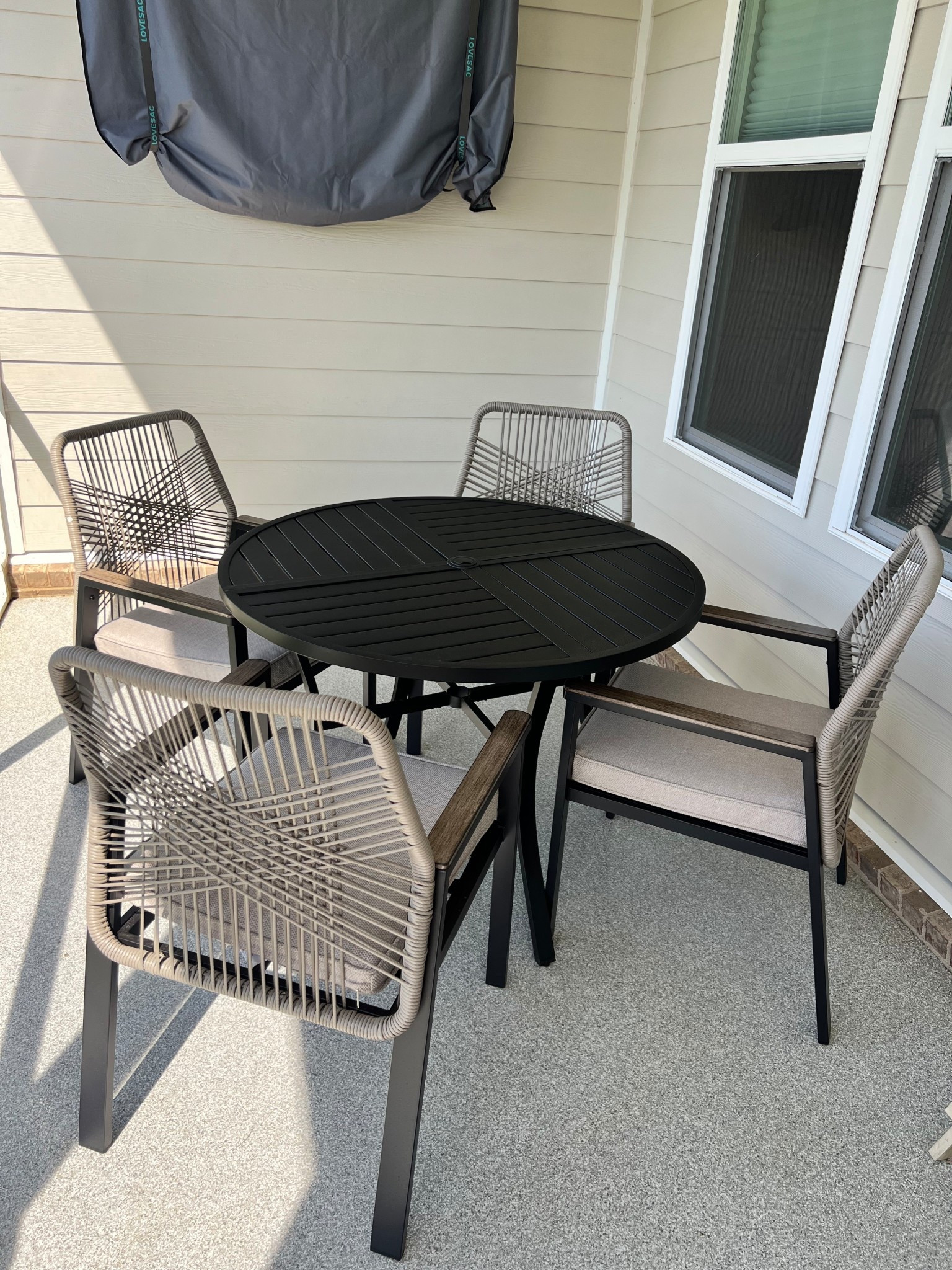 My mom snagged this patio set from Amazon and I was so impressed with the quality! Several different size options (this is 42inch table) Also has option for swivel chairs #patiofurniture #outdoor

#LTKSeasonal #LTKHome