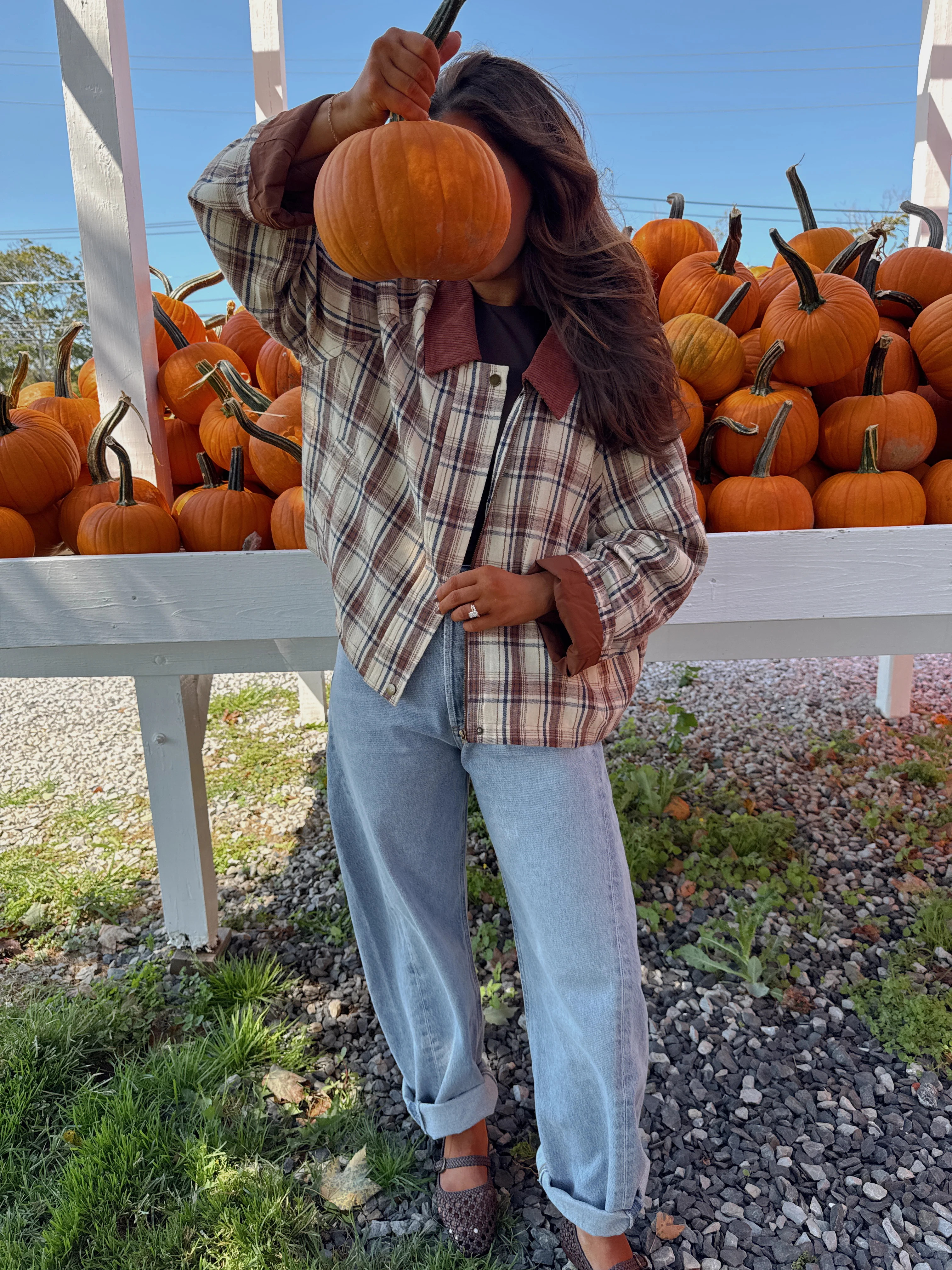 Pumpkin 🎃 Patch Barn Shacket Flannel | Shop Your Darling Style