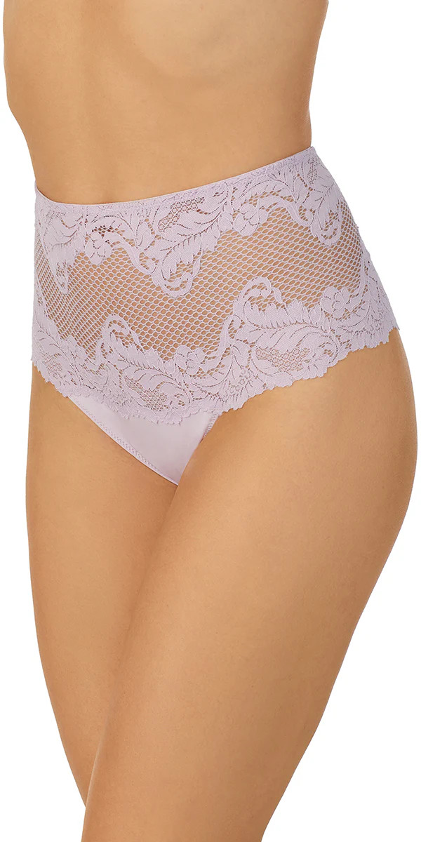 Lace Allure High Waist Thong - Orchid | Le Mystère