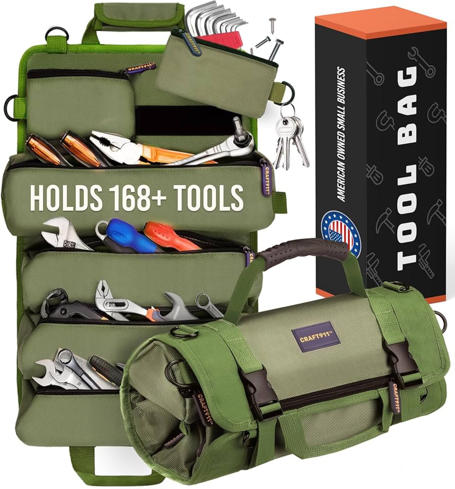 Durable Tool Bag Organizers w/Detachable 6 Tool Pouches - Small Tool Bag | Compact & Lightweight ... | Amazon (US)