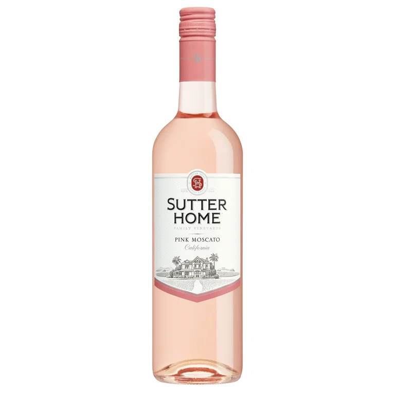 Sutter Home Pink Moscato California Pink Wine, 750 ml Glass Bottle, 10% ABV | Walmart (US)