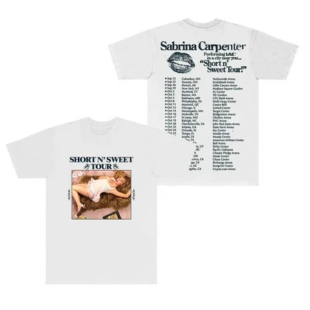 Sabrina Carpenter Short n Sweet Tour T-shirts New Logo Merch Tee Summer Women Men Fashion Casual Short Sleeve | Walmart (US)