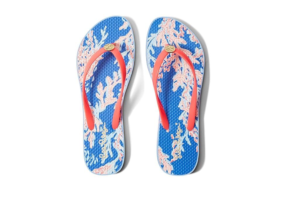 Lilly Pulitzer Pool Flip-Flop (Borealis Blue) Women's Shoes | Zappos