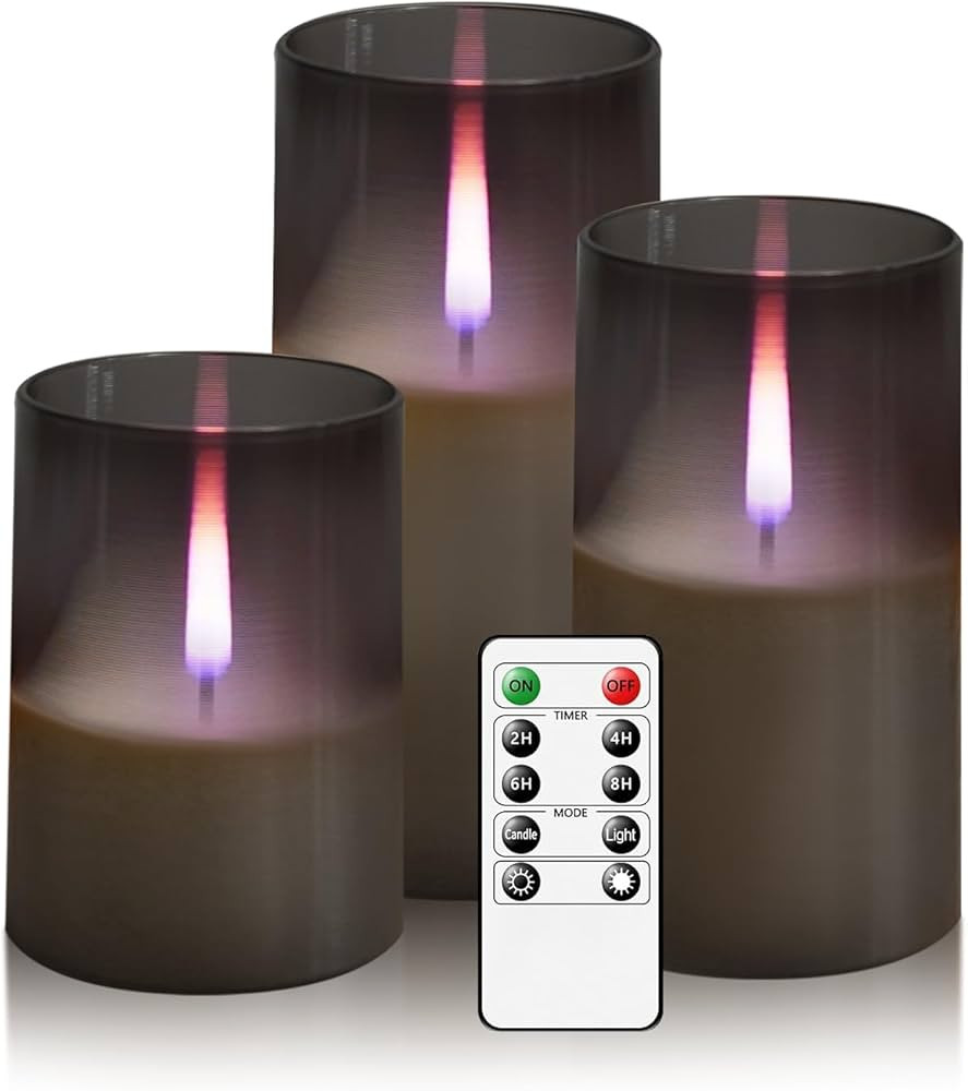 Flameless Candles Upgraded Realistic Flickering Flame LED Candles,Battery Operated Candles with R... | Amazon (US)