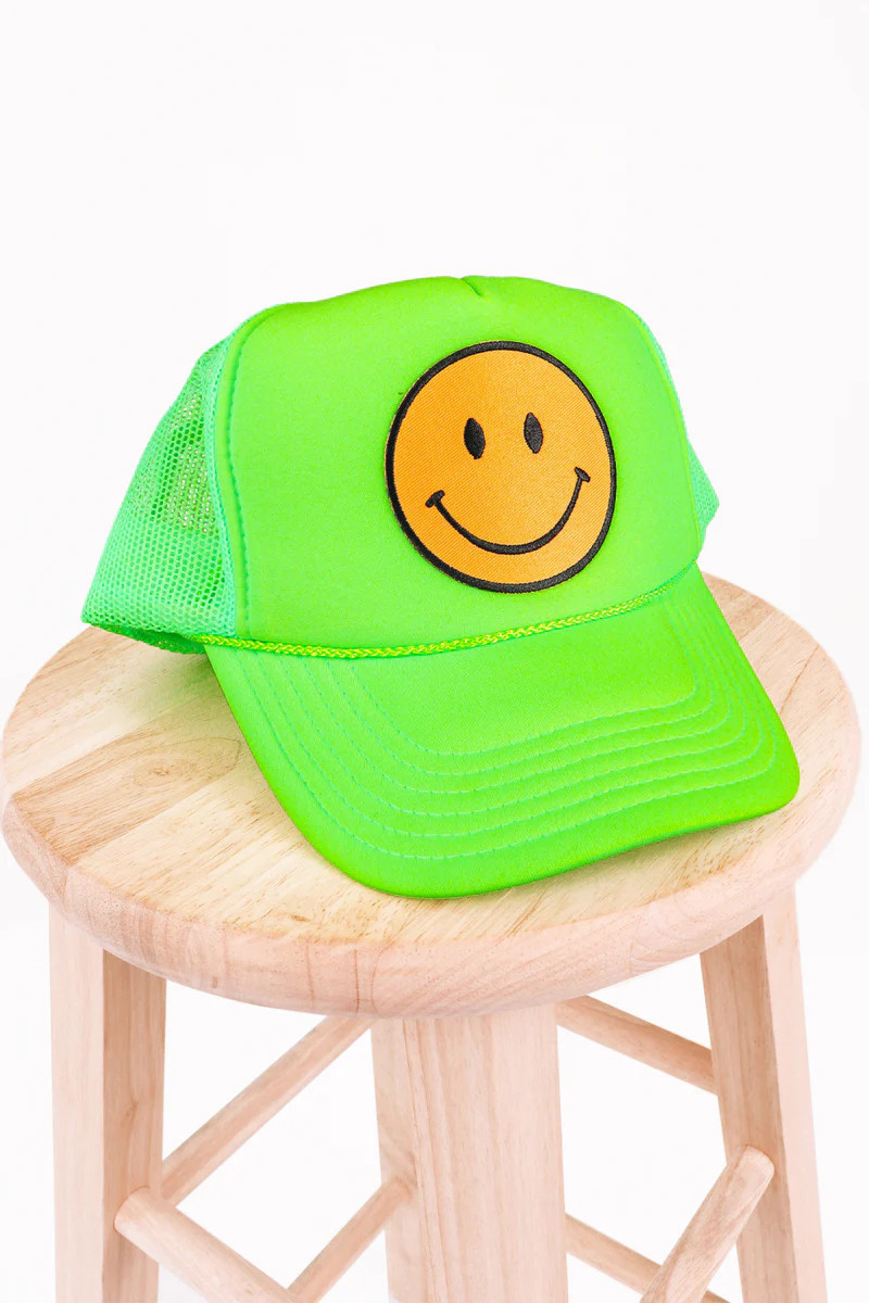Smiles For Miles Hat - Neon Green | The Impeccable Pig