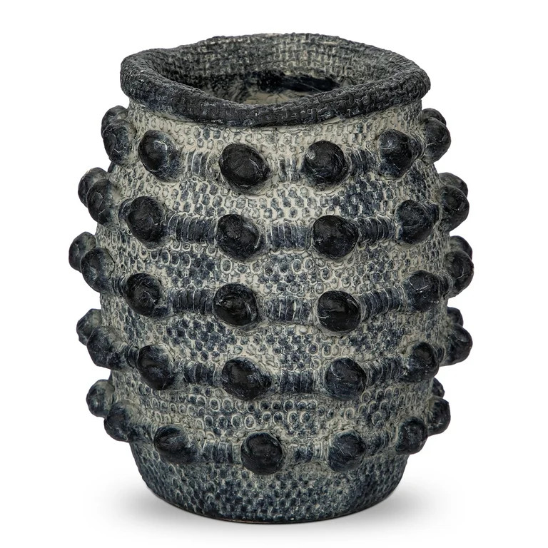 Gray Cement Vase Small Textured Knotted Flower Vase Decorative Table Centerpiece Floral Vase for ... | Walmart (US)