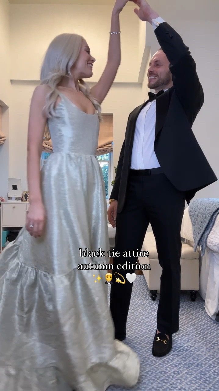 Wore this sweet, sage green V. Chapman gown for a black tie birthday party last night.  I love the designer so much, I’m wearing two other dresses for my next two weddings. 🤍

Earrings are Loren Hope and shoes are blue Badgley Mischka. ✨

#LTKSeasonal #LTKStyleTip #LTKWedding