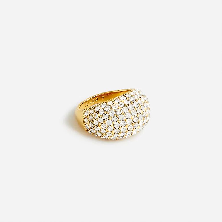 Pavé crystal cocktail ring | J.Crew US