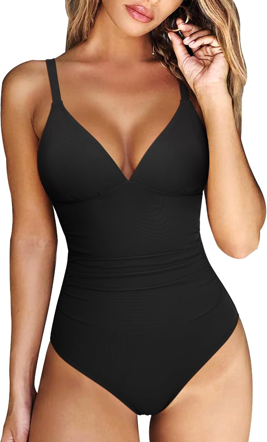 RXRXCOCO Women Tummy Control One Piece Swimsuits Slimming Shapewear Crisscross Back Bathing Suit | Amazon (US)