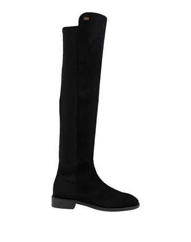 Stuart Weitzman Woman Boot Black Size 9.5 Leather, Textile fibers | YOOX (US)