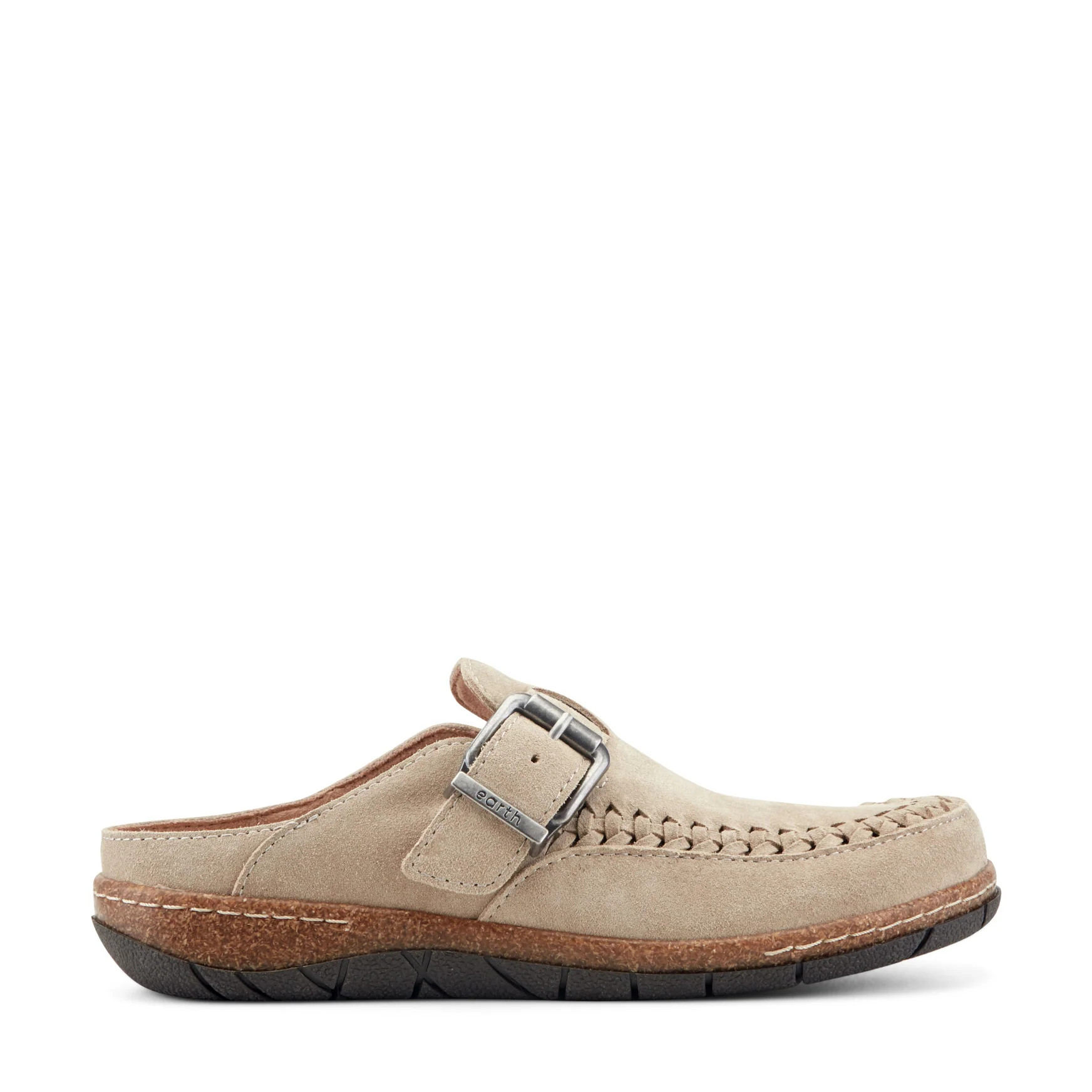 Women's Eileen Braided Suede Clogs - Light Taupe Suede | earth\u00ae shoes | Earth Shoes