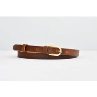 Leather Belt Women, Belt, Womens Leather Brown Skinny Belt For Women | Etsy (US)