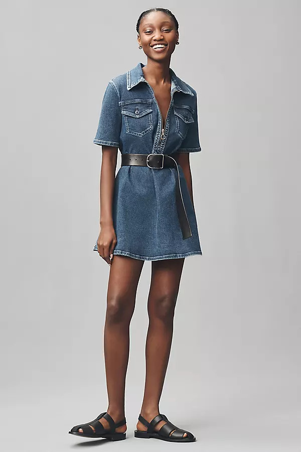 The Westley Regenerative Cotton Denim Dress by Pilcro | Anthropologie (US)