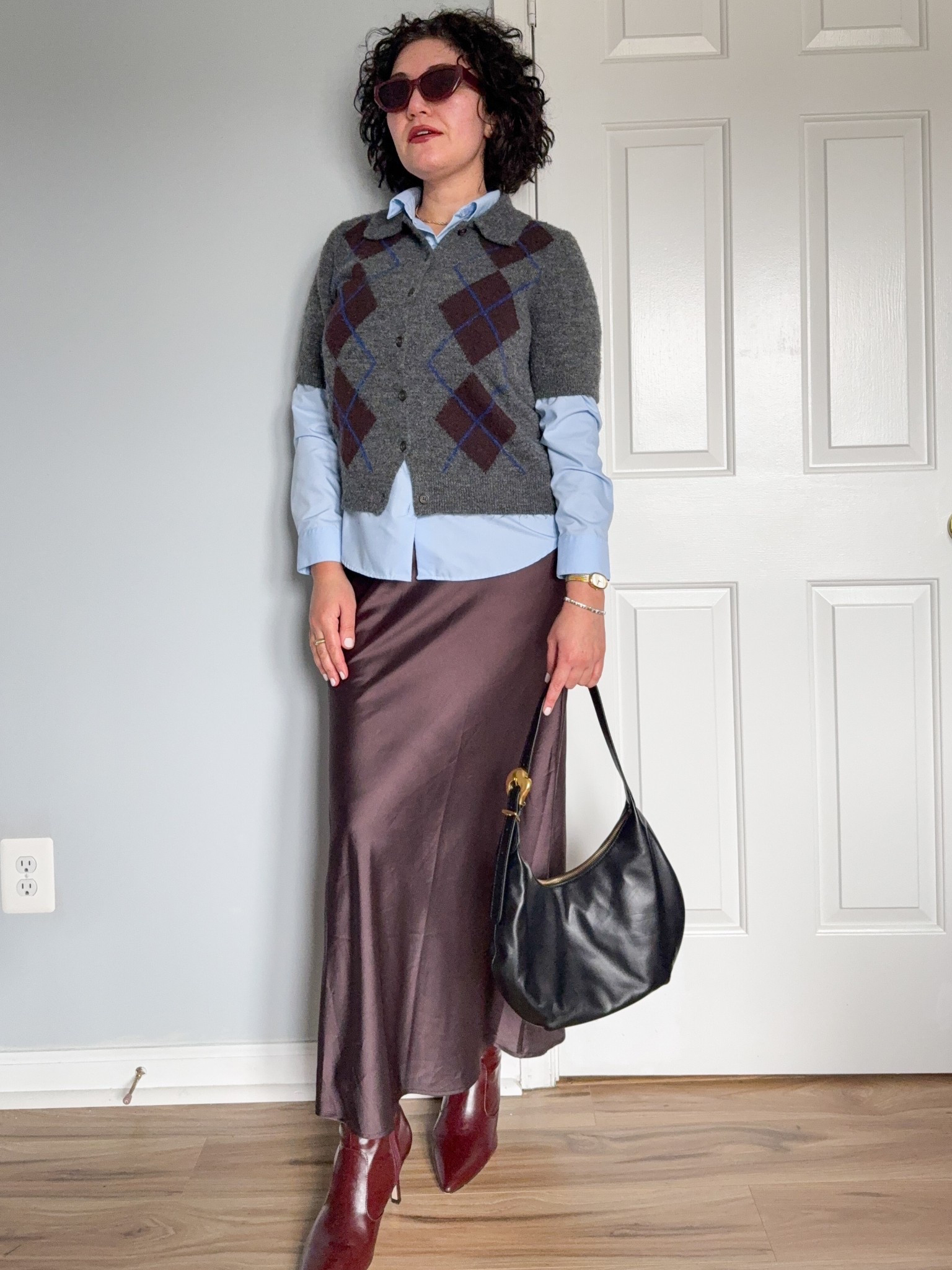 Chic winter outfit, sweater, satin skirt 

#LTKOver40 #LTKHoliday #LTKootd