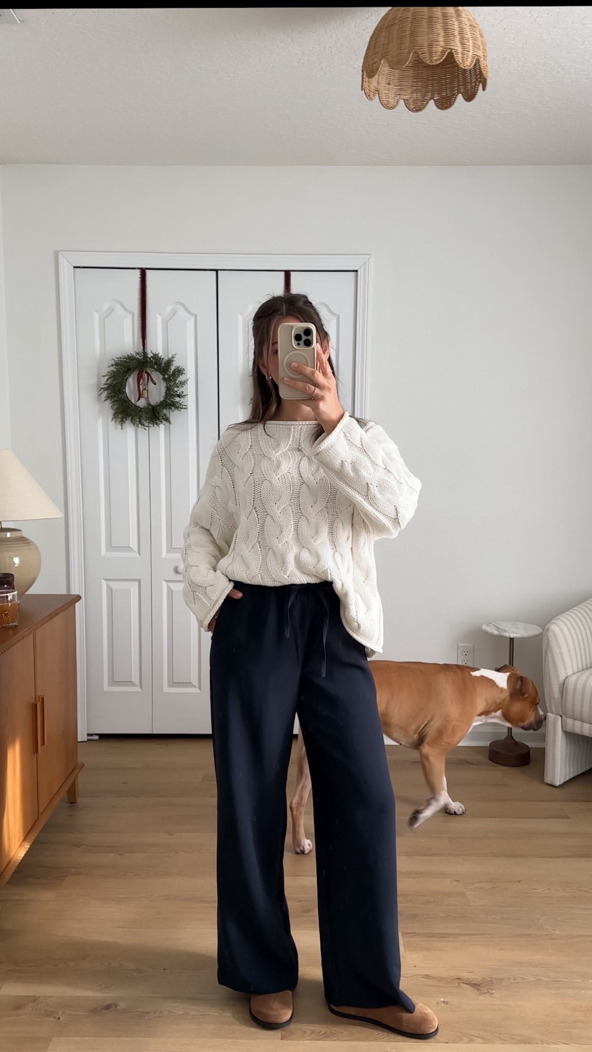 Casual look for thanksgiving or fall to winter! Pants don’t wrinkle & sweater is 100% cotton. Wearing small in both 

#LTKootd #LTKCyberWeek #LTKHoliday