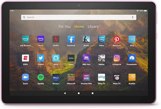 Amazon Fire HD 10 tablet, 10.1", 1080p Full HD, 32 GB, latest model (2021 release), Lavender | Amazon (US)