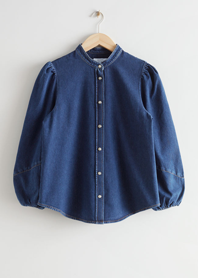 Puff Sleeve Denim Shirt | & Other Stories US