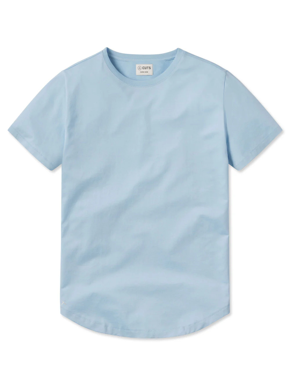 Plain Black Pima Cotton T-Shirt - Curve Hem | Cuts Clothing