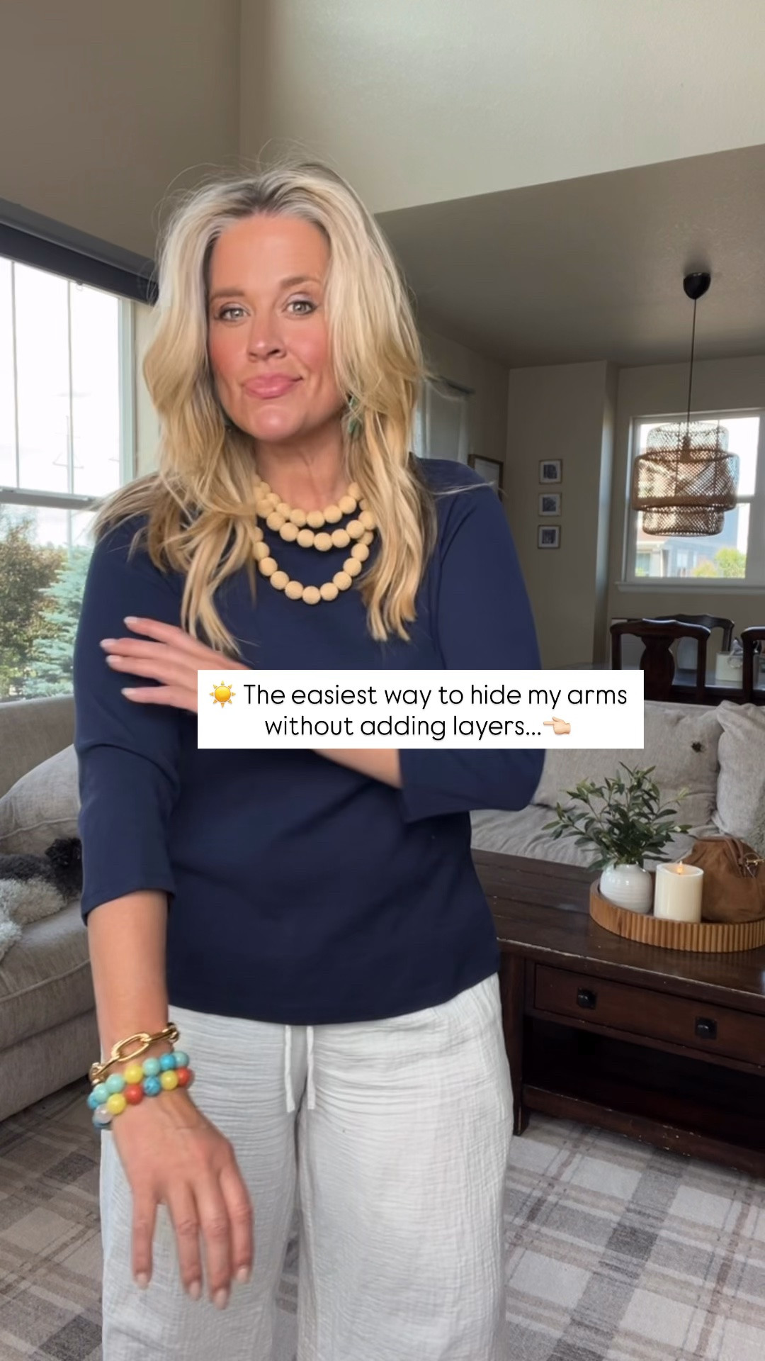 ✨Tap the bell, save and ❤️ for over 40 fashion, midlife style, midsize fashion and luxury looks for less. 


I asked thousands of women one question.

And the answer was almost the same every time.

“I used to love summer. Now I dread getting dressed.”

Not because we’re older.

Not because we’ve forgotten how to dress.

Because it’s hot, and suddenly every outfit feels too revealing or too warm.

I miss throwing on a top and not thinking about my arms.

If you’ve ever stood in front of your closet wondering what will keep you cool without making you feel exposed, this carousel is for you. 🤍

These are the pieces I reach for when I want arm coverage without overheating.

✨ Lightweight
✨ Breathable
✨ Easy to wear
✨ Confidence-boosting

Because you shouldn’t have to choose between staying cool and feeling comfortable in your own skin.

👑 Outfit Physics™
Lift the Eye.
Skim the Body.
Balance Proportions.

Comment COOL and I’ll send you all the details.

📌 Save this for the next time it’s hot and nothing in your closet feels right.

👑 Helping you look good, feel good.-Lindsey Denver   

Check back daily for belly-friendly style, confidence, and Outfit Physics™.

#LTKOver40 #LTKPlusSize #LTKMidsize

Comment SHOP below to receive a DM with the link to this post on my LTK ⬇ https://liketk.it/6fO5M