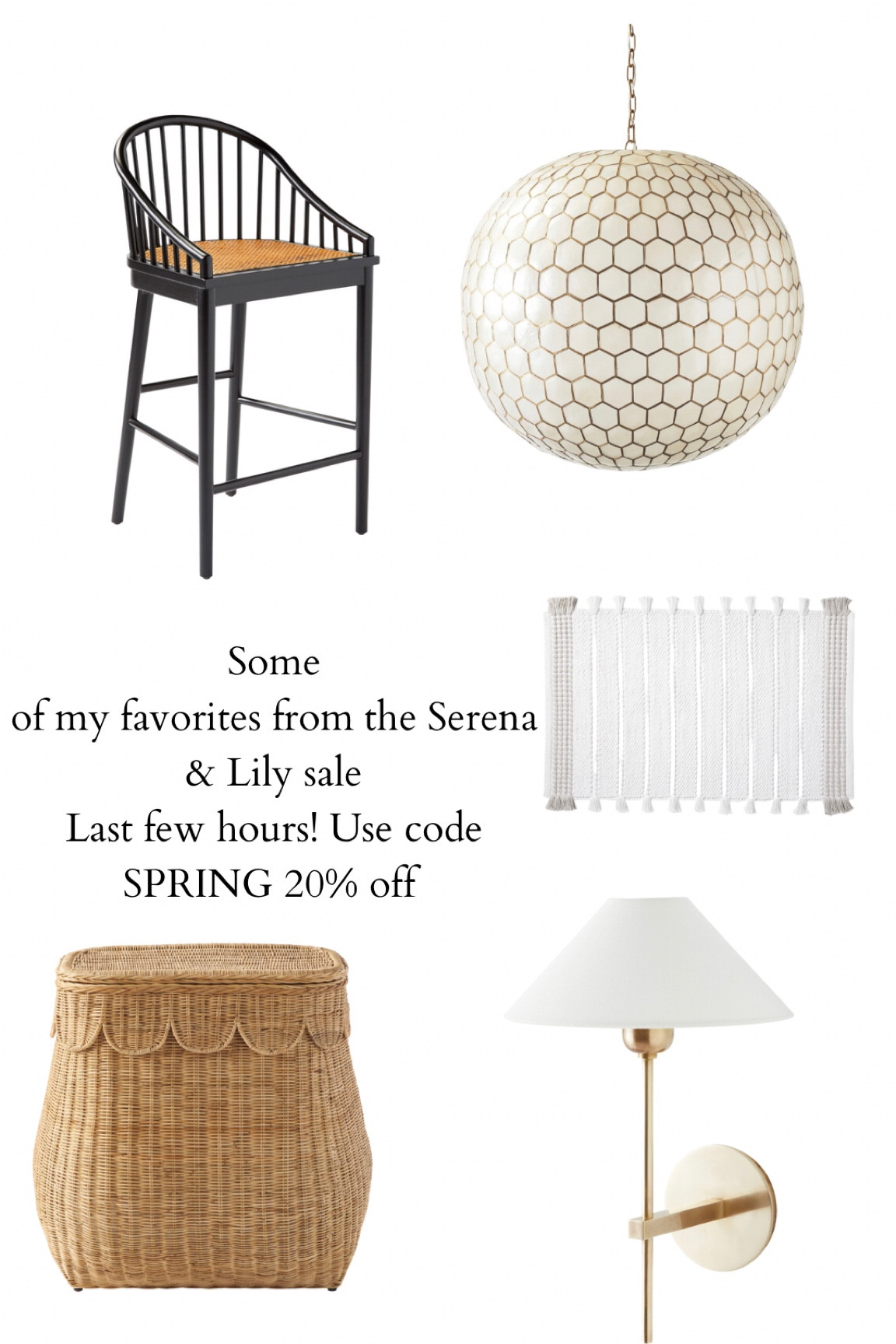 Serena & lily, sale, capiz pendant 

#LTKhome #LTKsalealert #LTKFind