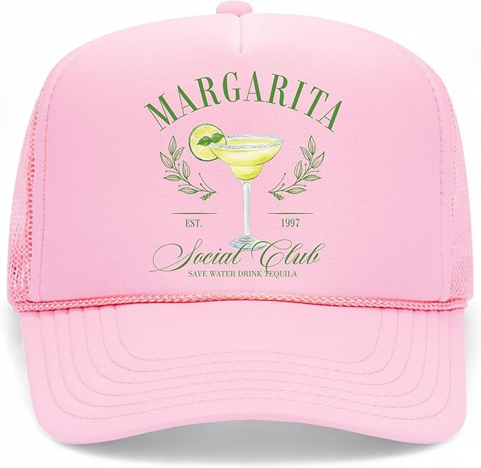 Margarita Social Club Trucker Hat | Margs Tequila Drinking Funny Cute Drinks | Premium Mesh Foam ... | Amazon (US)