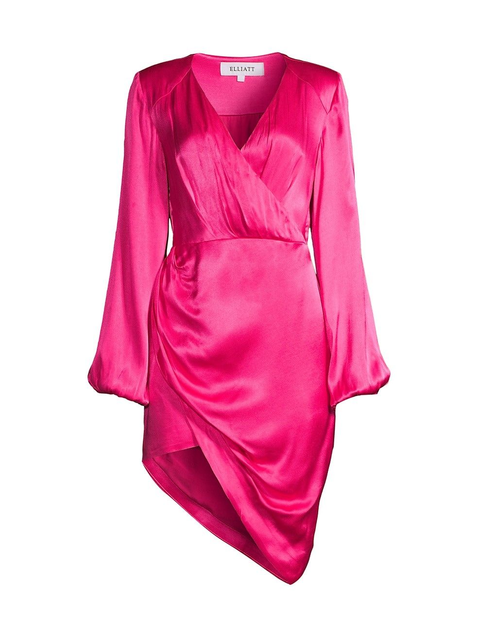 Elliatt Devon Drape Satin Asymmetric Dress | Saks Fifth Avenue