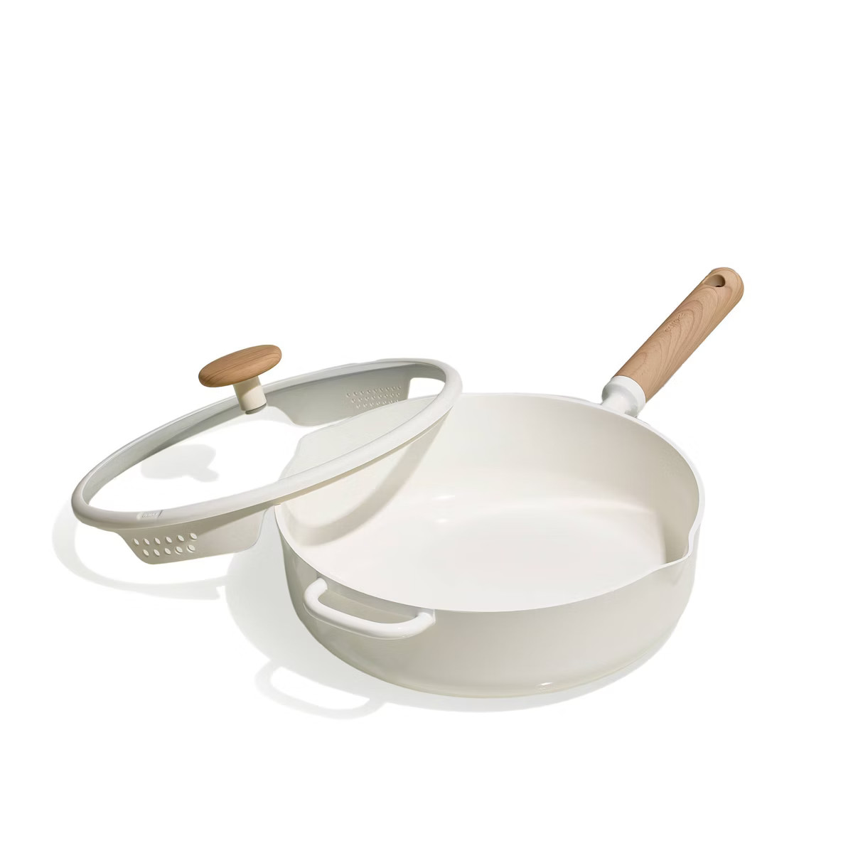 Carote 5qt Ceramic Nonstick Saute Pan with Lid Cream | Target